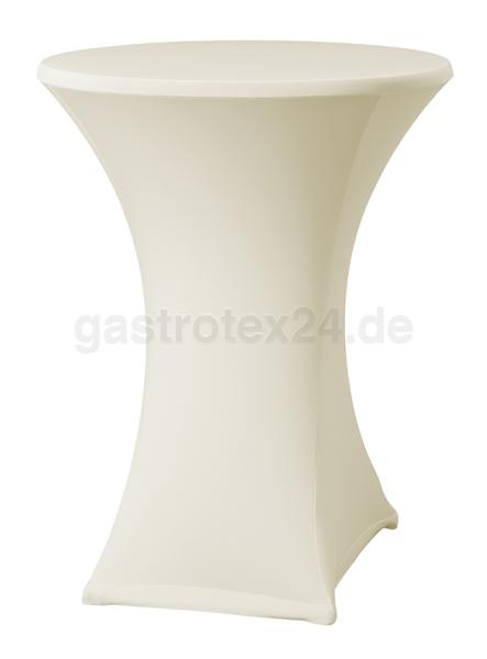 "Samba D2/D3" - Stretch-Stehtischhusse - 70 cm rund - für Scheren-Stehtische - Farbe: champagner